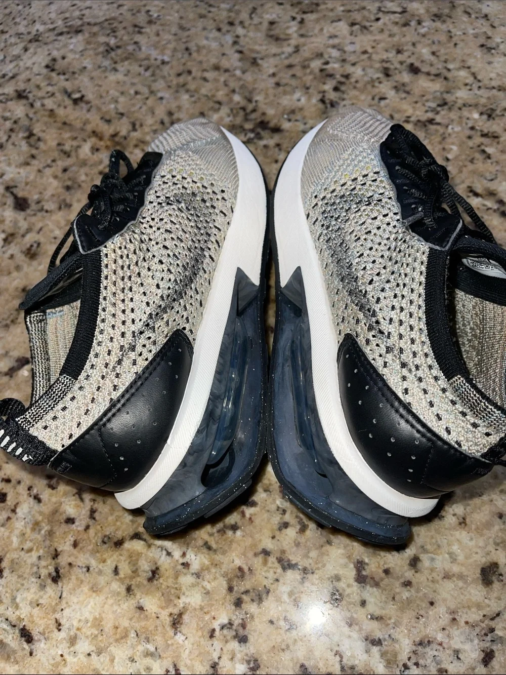 Nike Air Max Flyknit Racer Athletic Sneakers in Beige and Black